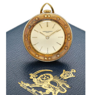 Swiss handkerchief watch depicting the Shah of Iran Circa 1970