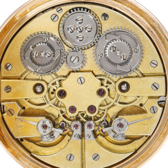Swiss gold two-train and two-time zone watch Circa 1975