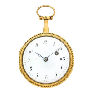 French 18 carat gold and enamel repeating verge watch Circa 1780
