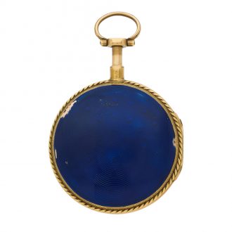 French 18 carat gold and enamel repeating verge watch Circa 1780