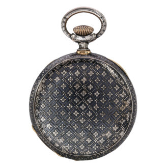 Fine Swiss silver open faced keyless watch made in 1882