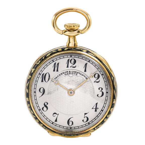 Fine small Swiss yellow gold and enamel watch Circa 1905 Fine small Swiss yellow gold and enamel watch Circa 1905