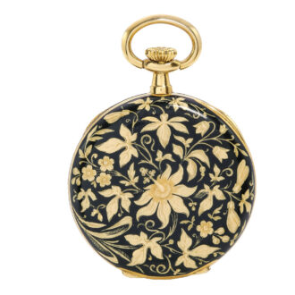 Fine small Swiss yellow gold and enamel watch Circa 1905