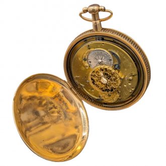 French 18K gold pocket watch with on demand striking Circa 1830