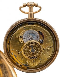 French 18K gold pocket watch with on demand striking Circa 1830