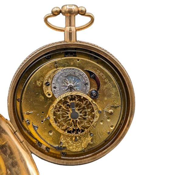 French 18K gold pocket watch with on demand striking Circa 1830 French 18K gold pocket watch with on demand striking Circa 1830