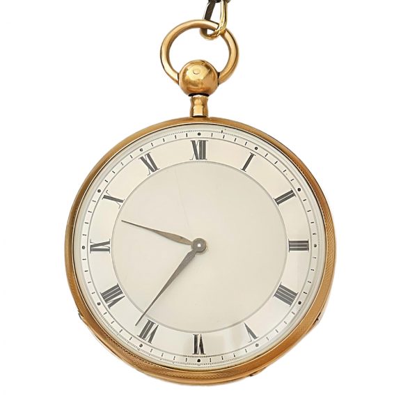 French 18K gold quarter repeating cylinder pocket watch Circa 1830