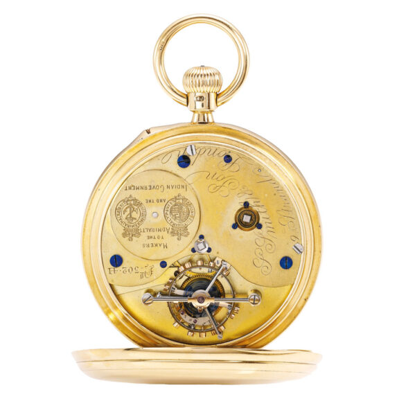 English gold pocket chronometer with tourbillon Circa 1904 English gold pocket chronometer with tourbillon Circa 1904