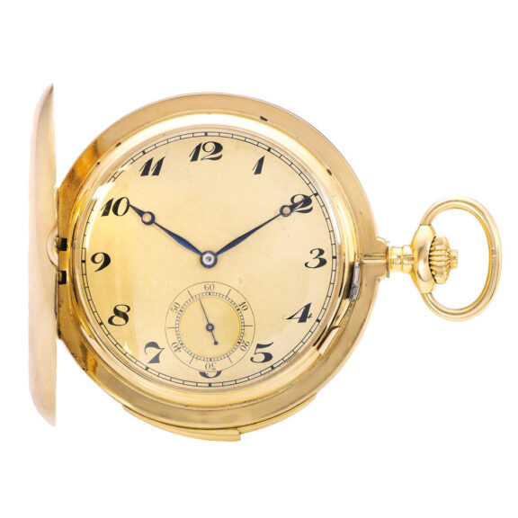 Rare Swiss gold minute repeating carillon watch Circa 1910