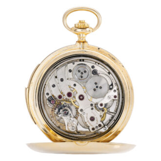 Rare Swiss gold minute repeating carillon watch Circa 1910
