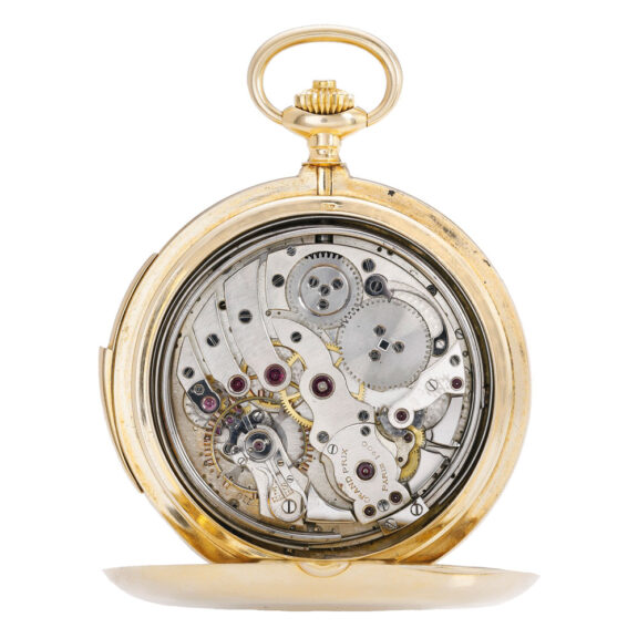 Rare Swiss gold minute repeating carillon watch Circa 1910 Rare Swiss gold minute repeating carillon watch Circa 1910