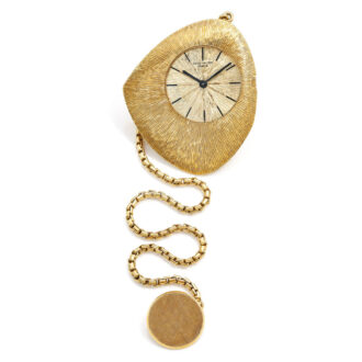 Swiss 18k yellow gold asymetric keyless watch Circa 1964 