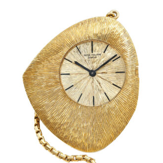 Swiss 18k yellow gold asymetric keyless watch Circa 1964 
