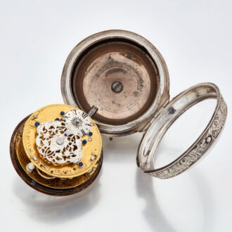 French early silver quarter repeating verge watch Circa 1725