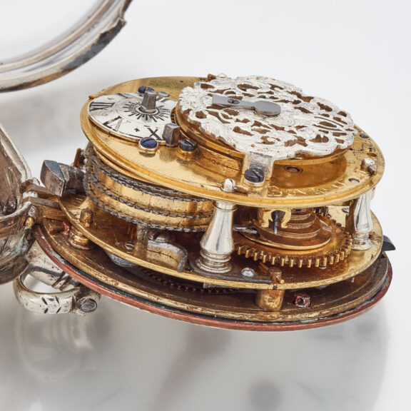 French early silver quarter repeating verge watch Circa 1725 French early silver quarter repeating verge watch Circa 1725