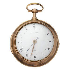 English 18K gold pair cased pocket watch with date Circa 1790