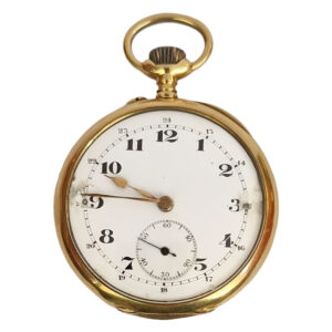 French gold open faced pocket chronometer watch Circa 1907