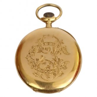 French gold open faced pocket chronometer watch Circa 1907 French gold open faced pocket chronometer watch Circa 1907