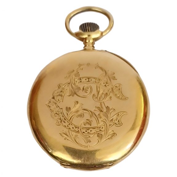 French gold open faced pocket chronometer watch Circa 1907 French gold open faced pocket chronometer watch Circa 1907