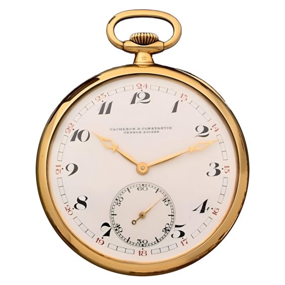 Swiss 18K yellow gold open faced pocket watch Circa 1900