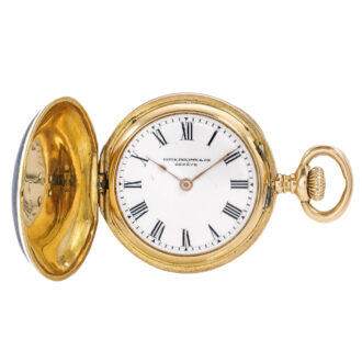 Fine Swiss yellow gold enamel and diamond watch Circa 1904