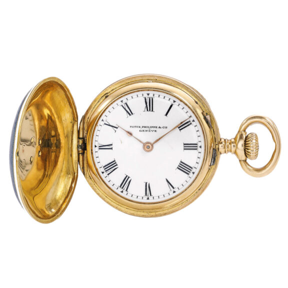 Fine Swiss yellow gold enamel and diamond watch Circa 1904 Fine Swiss yellow gold enamel and diamond watch Circa 1904