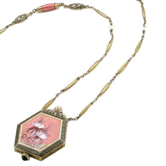 Fine Swiss hexagonal gold and enamel watch Circa 1925