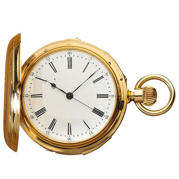 Swiss minute repeating full hunter cased watch Circa 1883