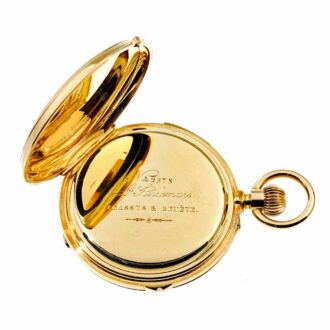 Swiss minute repeating full hunter cased watch Circa 1883