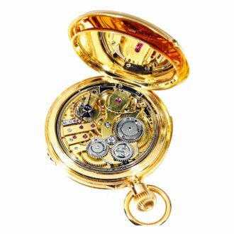 Swiss minute repeating full hunter cased watch Circa 1883