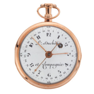 Swiss 18 carat gold open faced calender watch Circa 1810 Swiss 18 carat gold open faced calender watch Circa 1810