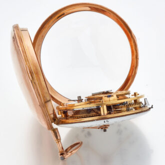 Swiss 18 carat gold open faced calender watch Circa 1810 Swiss 18 carat gold open faced calender watch Circa 1810