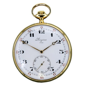 Fine Swiss 18K yellow gold keyless pocket watch Circa 1920