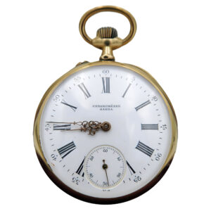 French 18K yellow gold pocket chronometer watch Circa 1920