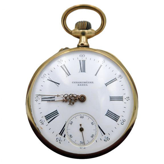 French 18K yellow gold pocket chronometer watch Circa 1920 French 18K yellow gold pocket chronometer watch Circa 1920