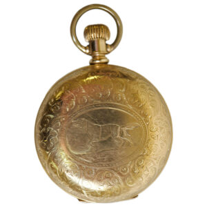 Fine American 18K gold hunting cased lever watch Circa 1890