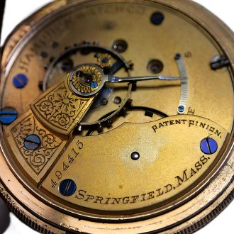 Fine American 18K gold hunting cased lever watch Circa 1890