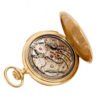 Swiss 18K yellow gold minute repeating lever watch Circa 1905