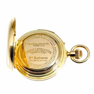 Swiss repeating calendar watch with moon phases Circa 1871 Swiss repeating calendar watch with moon phases Circa 1871