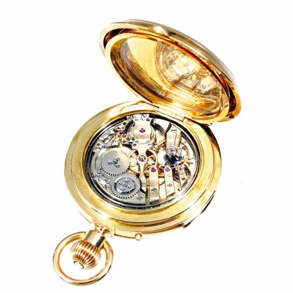 Swiss repeating calendar watch with moon phases Circa 1871 Swiss repeating calendar watch with moon phases Circa 1871