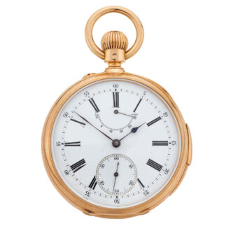 Swiss gold repeating watch with power reserve Circa 1880
