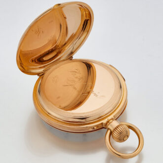 Swiss gold repeating watch with power reserve Circa 1880