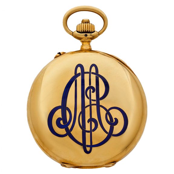 Swiss gold pocket watch with chronograph and counter Circa 1925 Swiss gold pocket watch with chronograph and counter Circa 1925