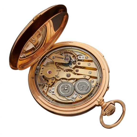 Swiss 18K gold quarter repeating lever pocket watch Circa 1893 Swiss 18K gold quarter repeating lever pocket watch Circa 1893