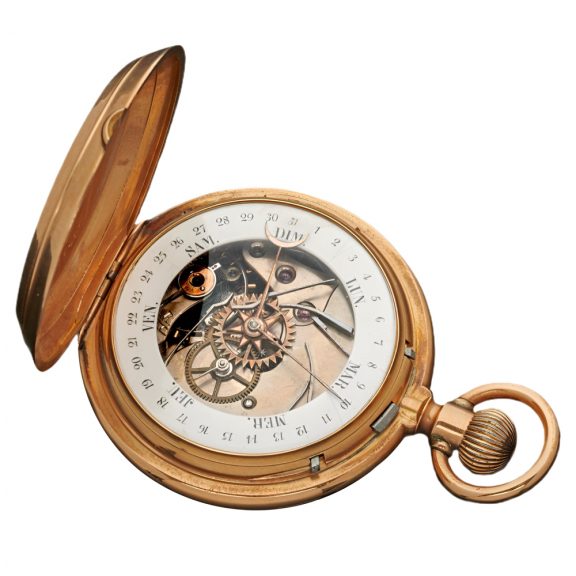 French 18K gold hunting cased lever pocket watch Circa 1900 French 18K gold hunting cased lever pocket watch Circa 1900