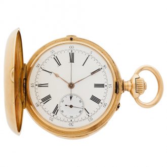 French 18K gold minute repeating chronograph Circa 1894