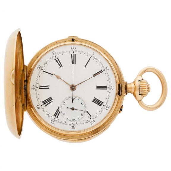 French 18K gold minute repeating chronograph Circa 1894