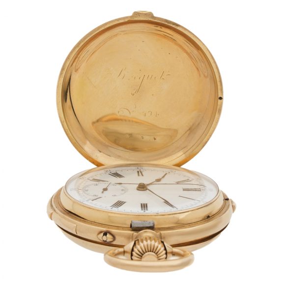 French 18K gold minute repeating chronograph Circa 1894 French 18K gold minute repeating chronograph Circa 1894