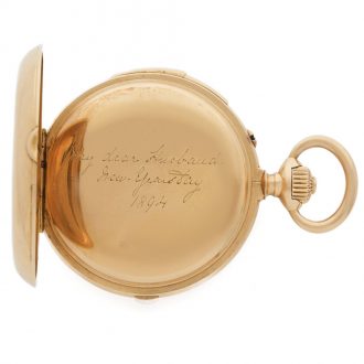 French 18K gold minute repeating chronograph Circa 1894