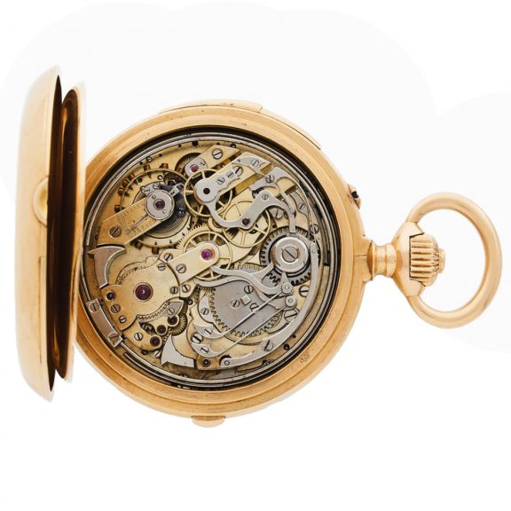 French 18K gold minute repeating chronograph Circa 1894 French 18K gold minute repeating chronograph Circa 1894